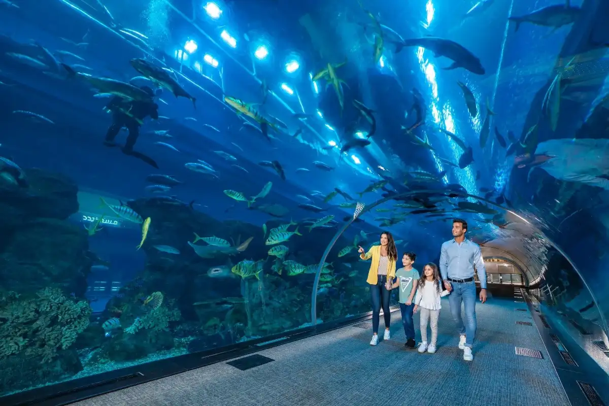 Pagsasama ng pamilya at angkop para sa mga bata sa Dubai Aquarium